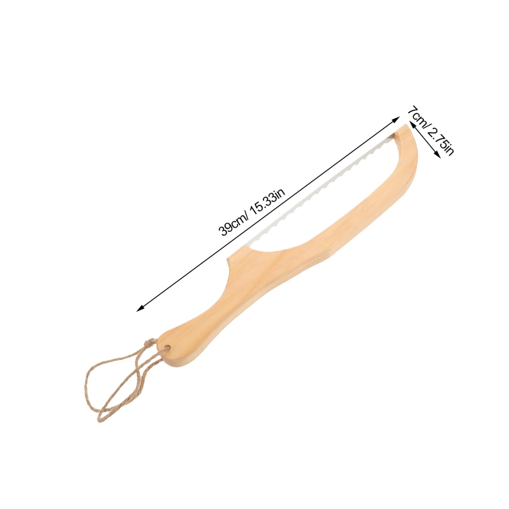 FUNOMOCYA Bread Slicer for Homemade Bread Serrated Knife Cake Cutting Tools Long Bread Slicer Knife Stainless Steel Wooden Handle Design