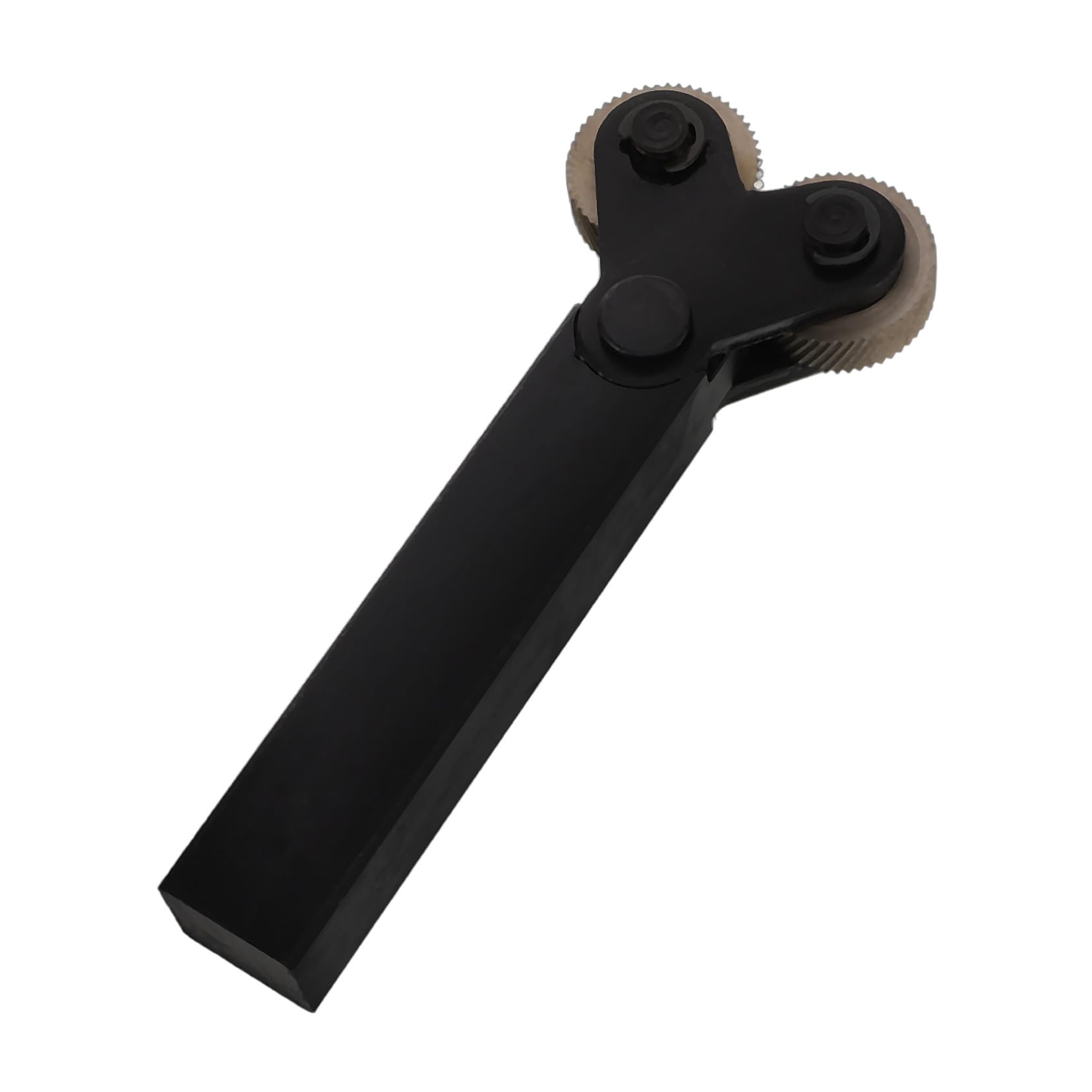 Diseño de doble rueda Angoily en acero negro para torneado de alta gama