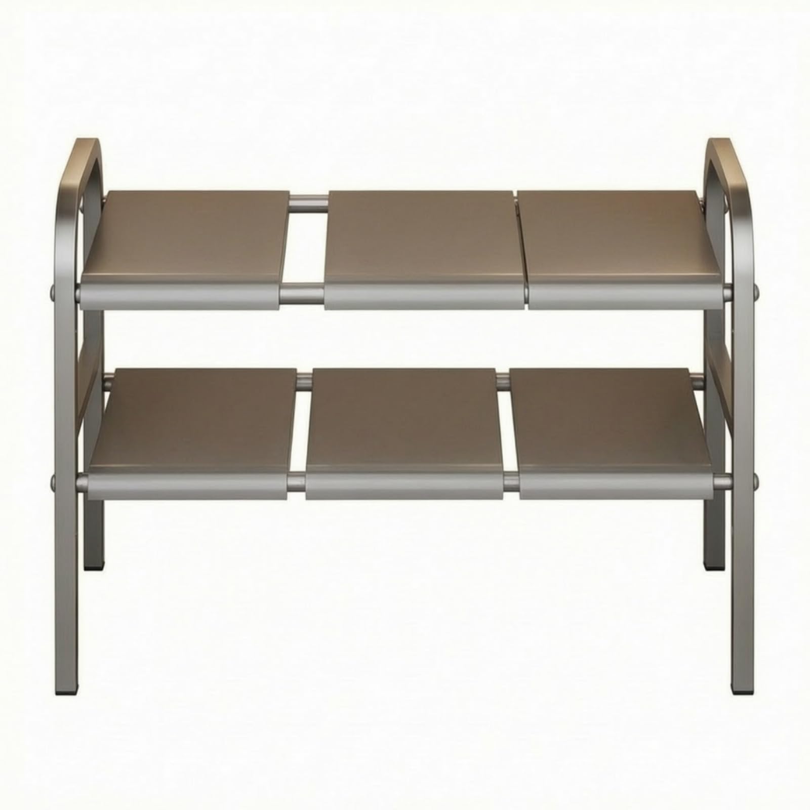 Milageto Organizer Estensibile a 2 Livelli Stabile Organizer sotto Lavello Robusto Scaffale sotto Lavello per Interno Armadio, Stanza Dei Servizi, Grigio