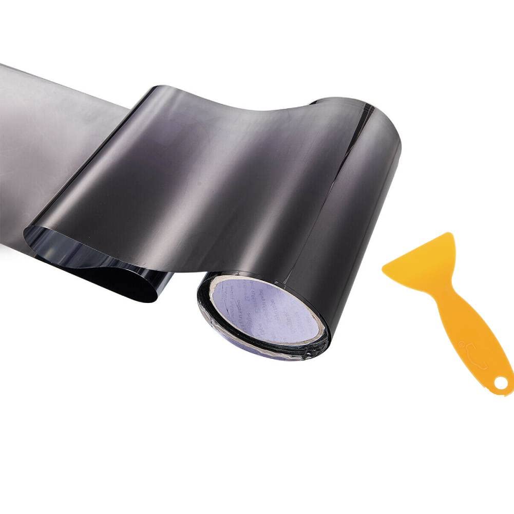 Baglev Black Windscreen Sunstrip Decal, Car Sun Visor Strip Tint Film Front Windshield Uv Shade Banner Accessories With Scraper Windscreen Sun Strip Protect Shade Sticker (Black)