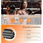 Kurzhanteln Verstellbar 20 KG Hanteln Set 2 in 1 mit Lang und Kurz Verbindungsstange Dumbbell Muskeltraining für Männer und Frauen Aerobes Krafttraining Fitnessgeräte-Gruppe – Bild 3