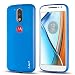 J&D Case Compatible for Moto G4 Plus/Moto G4 Case, [Drop Protection] [Slim Cushion] Shock Resistant Protective TPU Slim Case for Motorola Moto G4 Plus Bumper Case - [NOT for Moto G4 Play] - Blue