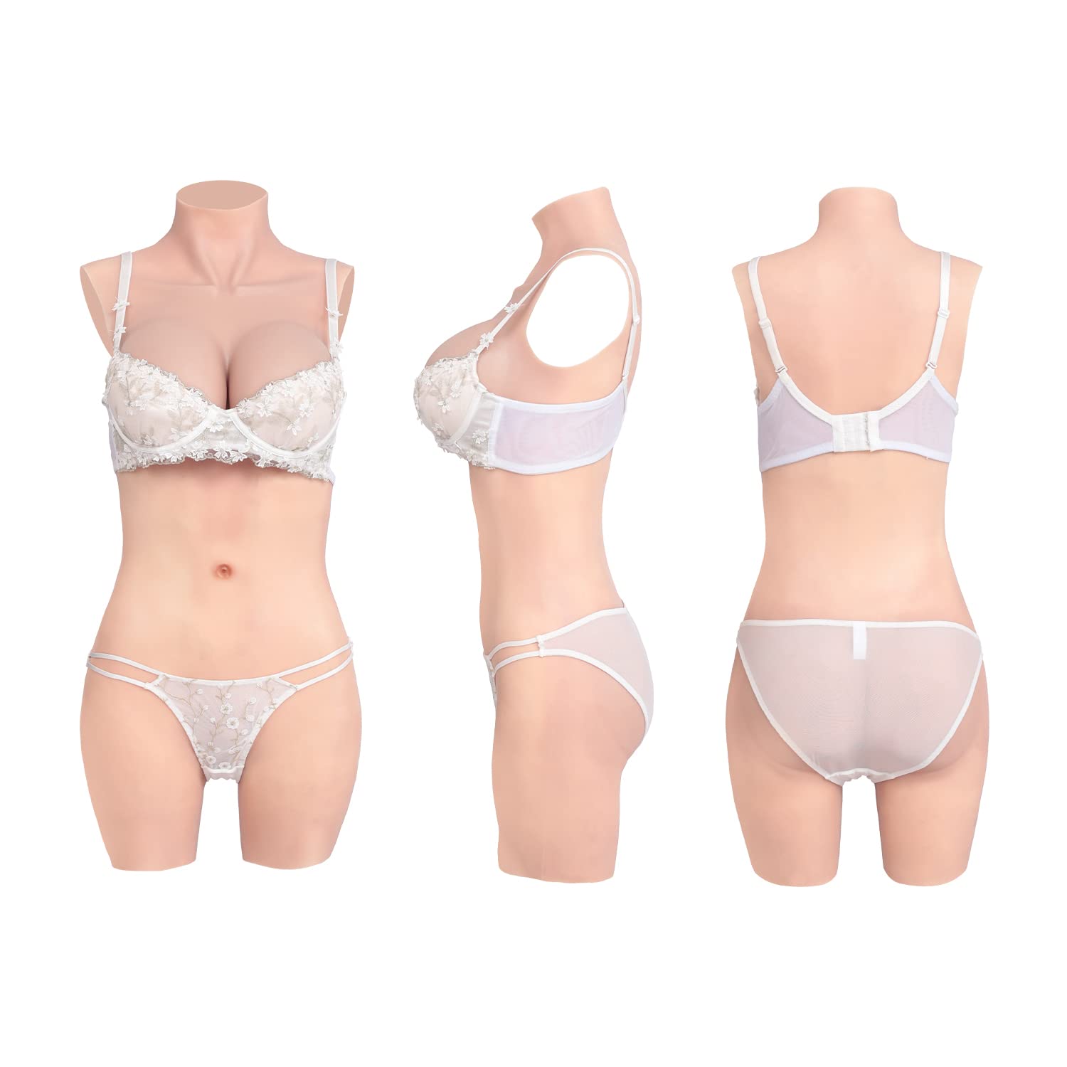 CYOMI Silicona Bodysuit Pechos de Silicona Pecho de Formas Travestis Tetasde Silicona Realistas Aplicable a Crossdresser Drag Queen Cosplay Mastectomía D Copas