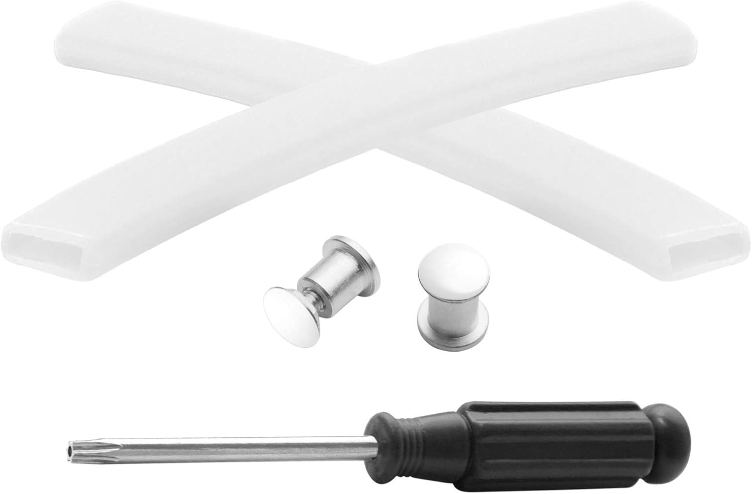 Vonxyz Rubber Kits Replacement for Oakley Split Jacket Vented Sunglass - White