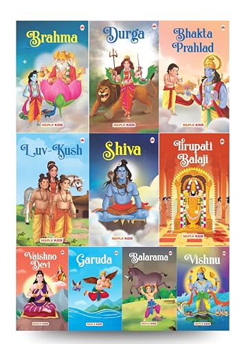 Image of Story Books for Kids (Set of 10 Books) - Mythology Stories for Children - Brahma, Durga, Bhakta Prahlad, Luv-Kush, Shiva, Tirupati Balaji, Vishnu, ... Stories - Read Aloud to Infants, Toddlers