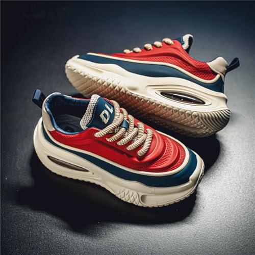 Men's Walking Shoes Comfortable Fashion Colorblock Chunky Sneakers Lightweight Retro Casual Shoes3
