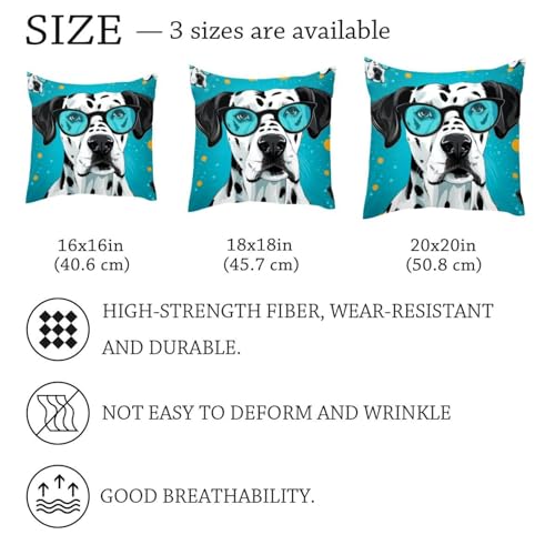 Housse de coussin velours dalmatien 50x50 pour canap&eacute; terne - 7