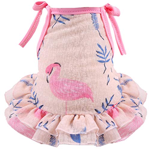 PretyzOOM vestido para cães com saia para animais de estimação, gatos, filhotes, roupas de verão par