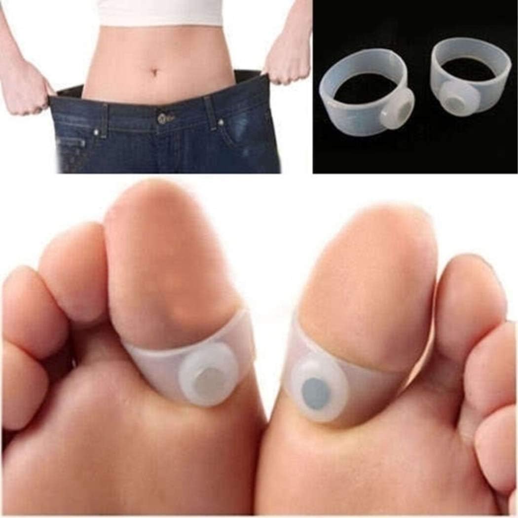GuoJinger 2Pcs/4Pcs on Magnetic Therapy Fast Weight Loss Products Weight Loss Burning Fat Reduction Body Fat Massage Silicone Foot Magnetic Toe Ring 4Pcs : Health & Household
