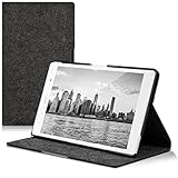 kwmobile Case Compatible with Sony Xperia Tablet Z3 Compact - Slim Book Style Tablet Cover with Stand Feature - Dark Grey