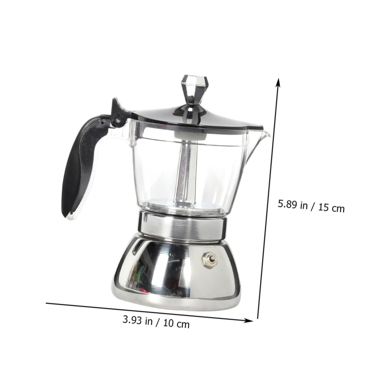 LIFKOME Caffettiera Espresso Acciaio Inossidabile Da Design Trasparente Per Casa e Ufficio Caffettiera Per Tazze Perfetta Per Regali e Decorazioni