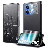 MQERYBV Coque pour Xiaomi Redmi 15C(4G/ 5G) avec 1 Verre Trempé,1 Protection Camera,Étuis ...