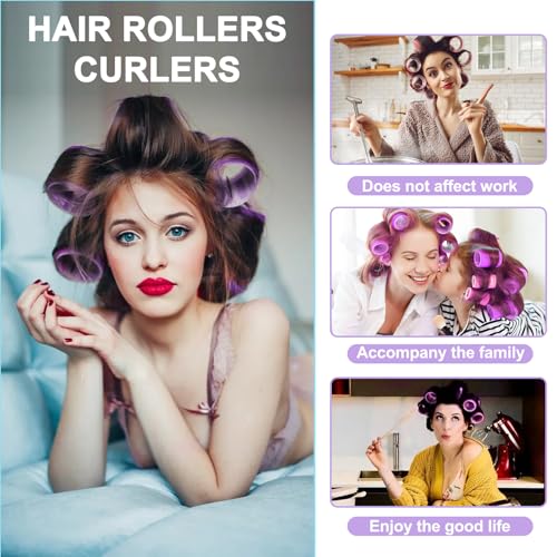 PIKBIU Conjunto de Rolos de Cabelo 12 Peças, Rolos de Modeladores de Cabelo, Rolos de Cabelo Autoade