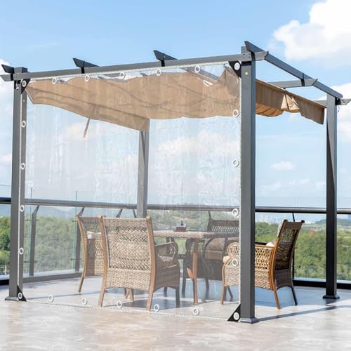 Bâche en PVC rideaux vinyle extérieurs imperméables vent chaleur 3,5x2 - 2
