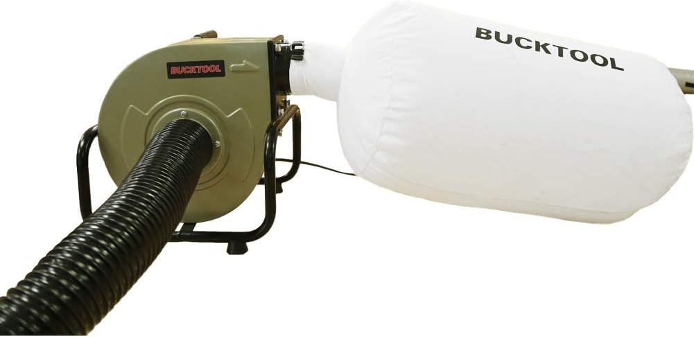 BUCKTOOL 1HP 6.5AMP Wall-mount Dust Collector Home Portable 13 Gal with High Quality Dust Bag DC-A