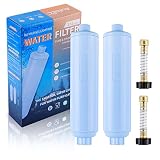 AutoEC RV Water Filter with Flexible Hose Protector, Reduces Chlorine, Odors, Bad Taste, Rust, Sedim