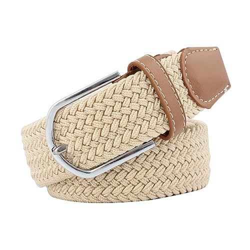 eYLun Men Woven Elastic Stretch Belts Casual Canvas Braided Belts for Women Junior
