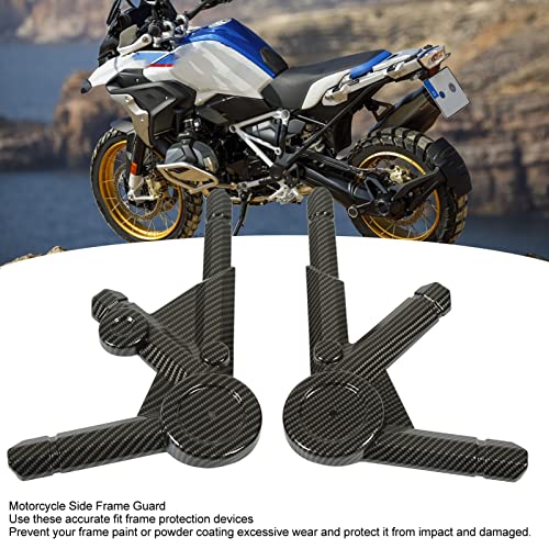 Protection Cadre Moto, Anti-Rayures Design Sportif Couvre-Cadre Fibre de Carbone 2 Pièces pour Motards Aventure Randonnée Route Voyage et Déplacements Longue Distance
