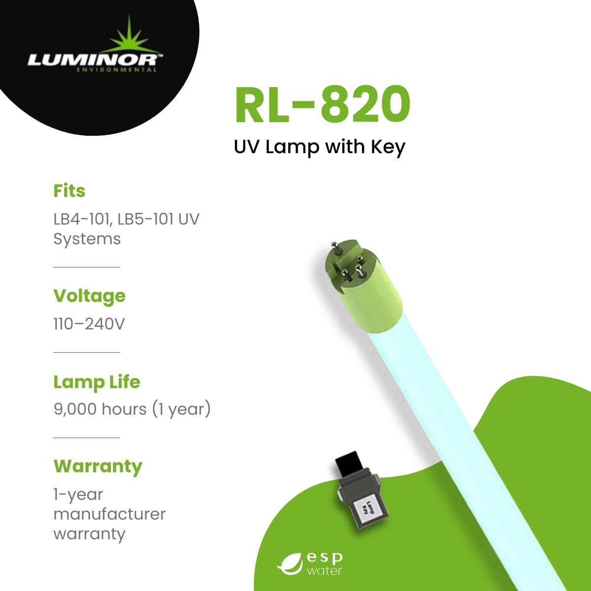Luminor RL-820 - Lámpara UV (para Blackcomb LB4-101, LB5-101 y LB6-101)
