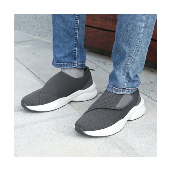 Men Orthopedic Diabetic Walking Shoes Edema Shoes for Swollen Feet - Image 3