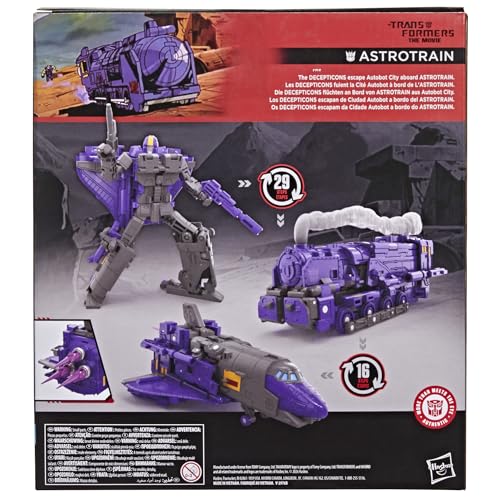 Transformers Studio Series The The Movie Astrotrain, Leader Class 6.75-Inch Converting Action Figure, Robot Toys for Ages 8+