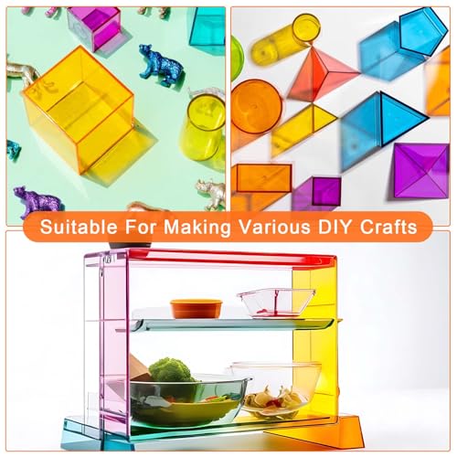 Image of cobee 30Pcs Colored Acrylic Sheets, 1 /8 Inch Thick 6 x 6 Inch Translucent Cast Acrylic Sheet Acrylic Panel for Laser Cutting Engraving Materials UV Printed Signs Crafts DIY Projects 15 Colors