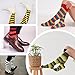 Mysocks Unisex Knee High Long Socks Stripe White and Black,4-7