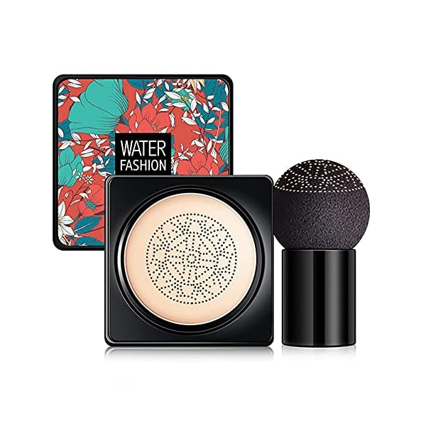 Air-Cushion-CC-Cream-Mushroom-Head-Foundation-BB-Cream-Moisturizing-Concealer-Makeup-BaseOil-ControlLong-Lasting-with-Mushroom-Makeup-Sponge-Natural abyomon Air Cushion CC Cream Mushroom Head Foundation, BB Cream Moisturizing Concealer Makeup Base,Oil Control,Long Lasting with Mushroom Makeup Sponge (Natural)