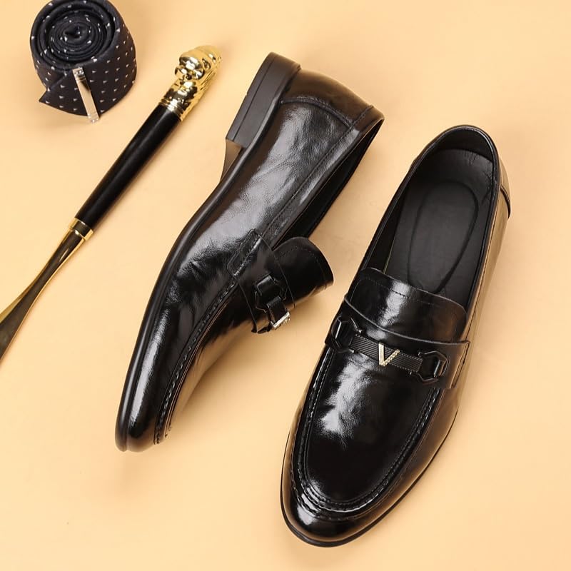 Men's Classic Slip On Pointed Toe Formal Oxfords Shoes Fashion Breathable Business Wedding Dress Shoes for Men3