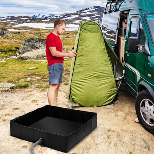 Base de douche de camping pliable pour éviter la boue en plein air