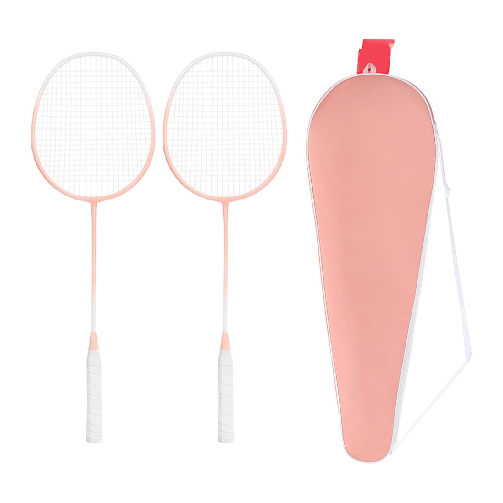 SECRET DESIRE Creations Luminous Badminton Rackets Set Anti Slip Handle Lightweight Glow in The Dark Pink-picture-20