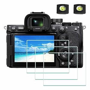 Screen Protector for Sony Alpha A7R V 7R V A7RV Camera & Hot Shoe Cover, 0.3mm 9H Hardness Tempered Glass Cover Anti-Scrach Anti-Fingerprint Anti-Bubble [3 Pack]