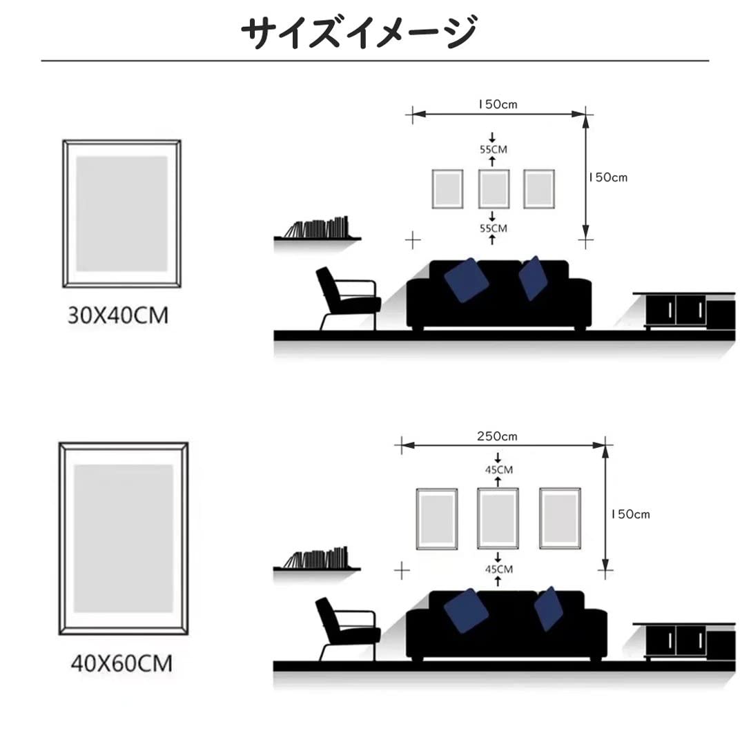 Amazon.co.jp: アートパネル 抽象画 3点セット 絵画 インテリア