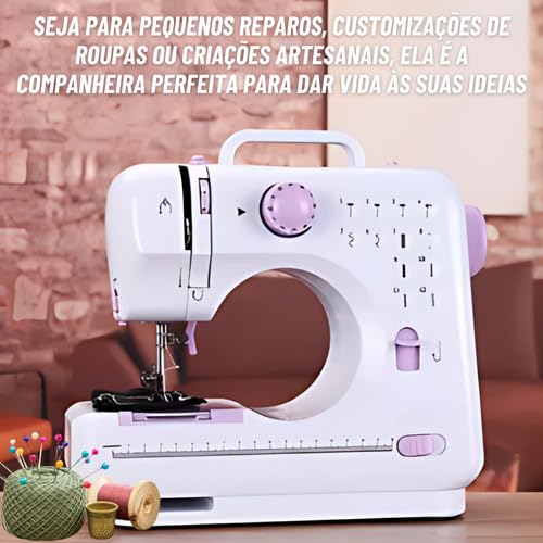 Máquina De Costura Doméstica Magnifica Portátil 12 Pontos