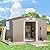 ALAULM 10'x8' Outdoor Storage Shed Outdoor Galvanized Metal Tool Shed with Vents & Sliding Door, Waterproof Garden Shed for Patio,Lawn,Backyard to Store Bikes,Tools,Brown