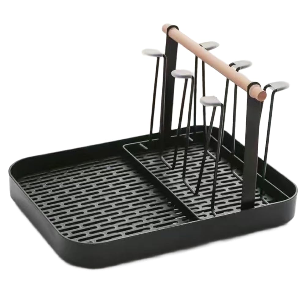 UDSKNV[KSL Cup Drying Rack Space-Saving with Drain Tray Mug Organizer Shelf Standing Type Bottle Holder