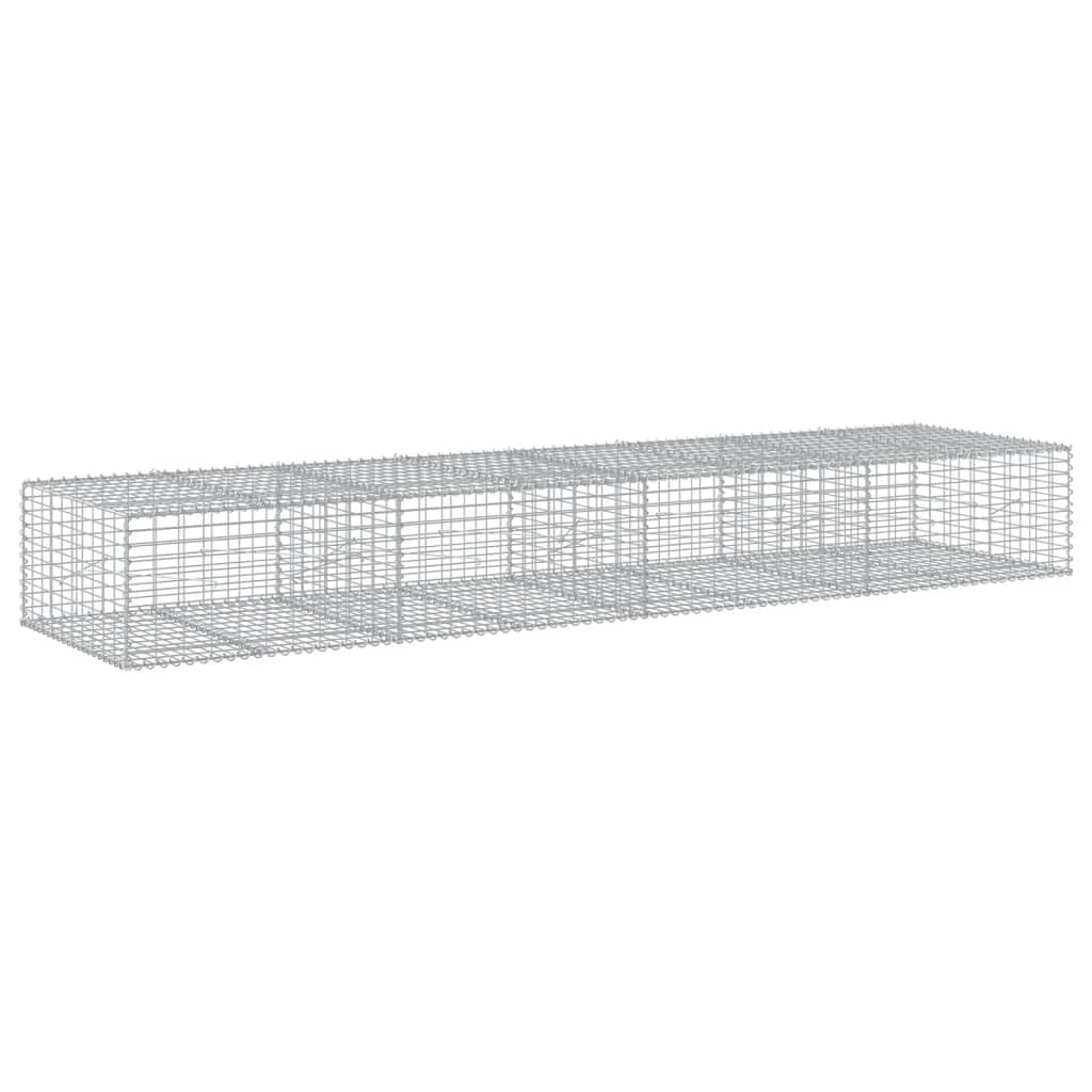 vidaXL Gabion Basket with Cover, Gabion Retaining Walls for Patio Garden Yard, Outdoor Mesh Cages for Rock Gravel, Galvanised Iron — image 1