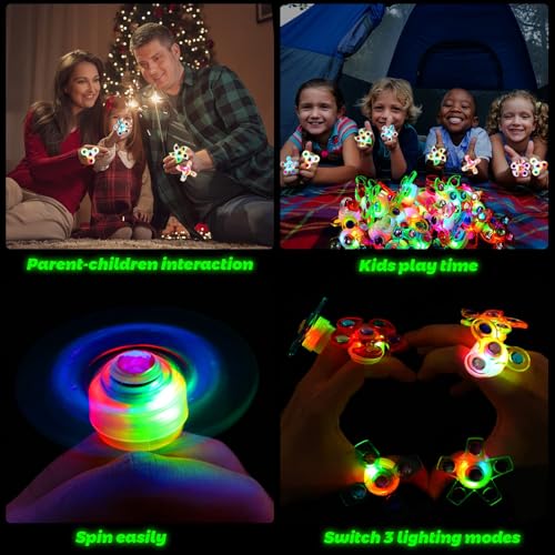 Mikulala 24 Stück Leuchtende Ringe Partygeschenk für Kinder Leuchtringe Leuchtspielzeug im Dunkeln Partyzubehör als Deko Ornament für Graduierung Weihnachten Geburtstag Gastgeschenke