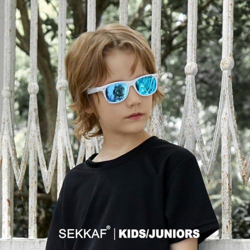 Image of SEKKAF Kids Polarized Sunglasses for Boys Girls,Retro Toddler Sun Glasses UV Protection Shades