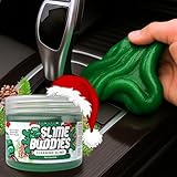 Slime Buddies Car Cleaning Gel Putty - Pine Scented Interior Detailing Tool for Cup Holders, Air Vents & Keyboard - Reusable Auto Detailing Accessories - Dust Remover Goop