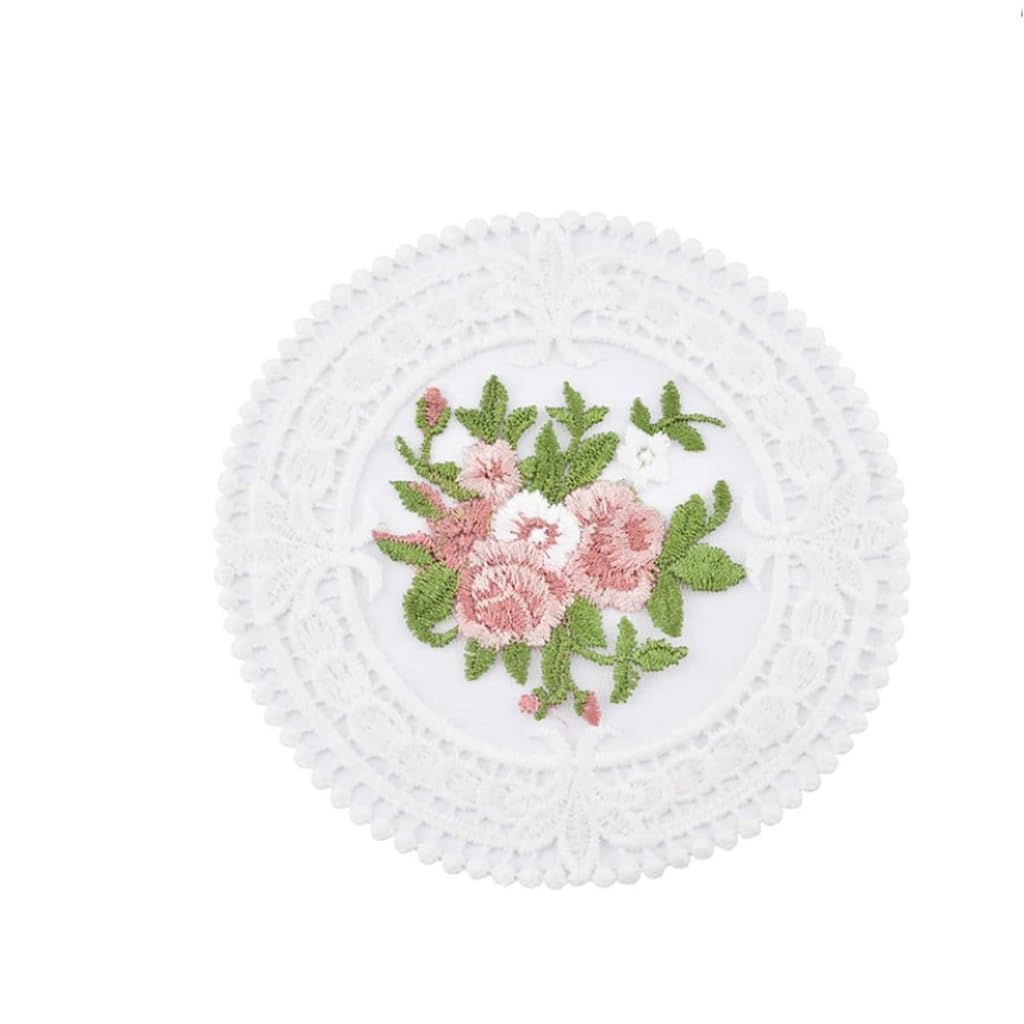 Bol artisanal de broderie et dessous de verre vintage pour vos pauses café