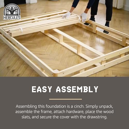 Image of Hercules 8 Inch High Profile Instant Foundation Box Spring Replacement, Queen