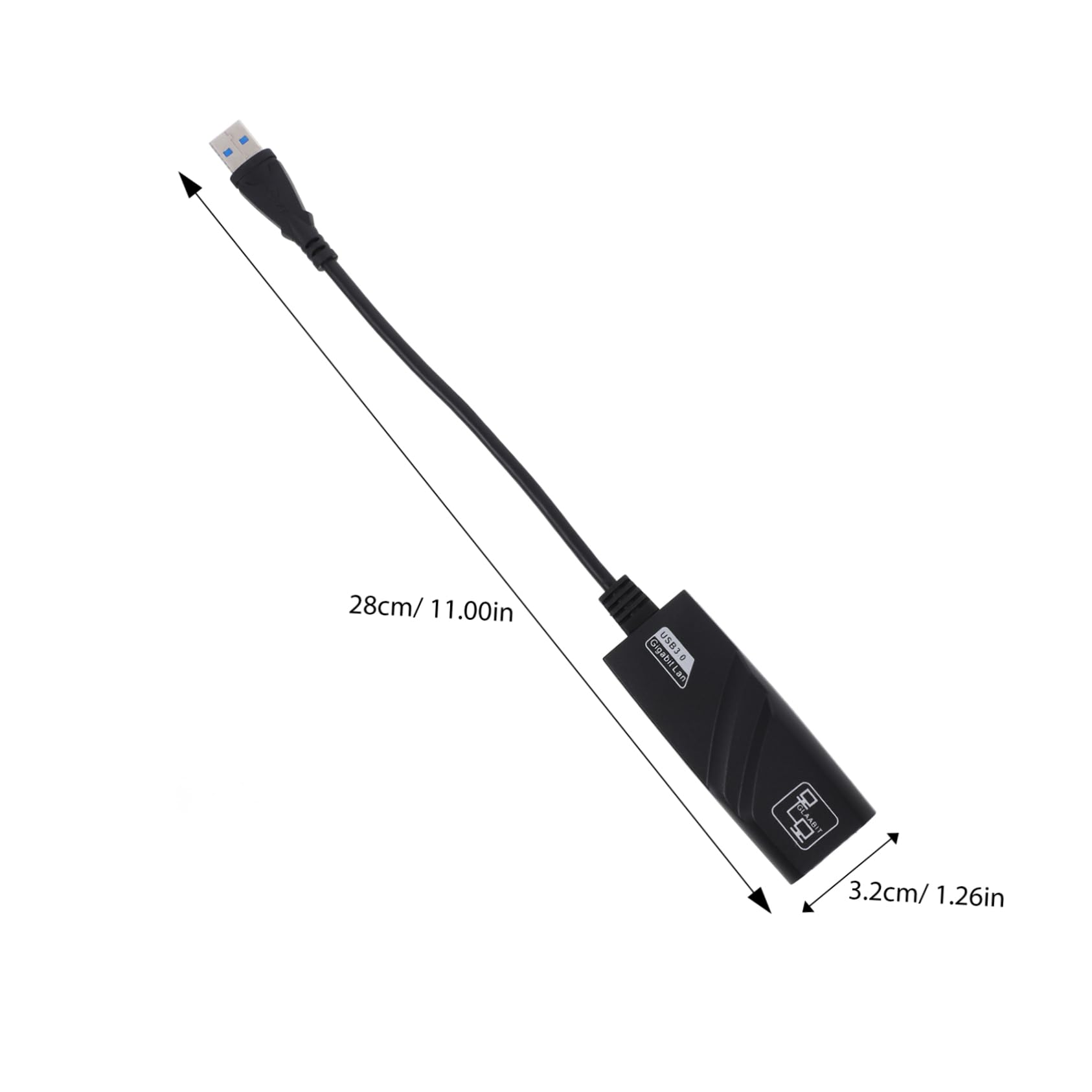DIYEAH 1000m USB to Ethernet Adapter Card High-Speed Connectivity Compatible Laptops No Driver Needed