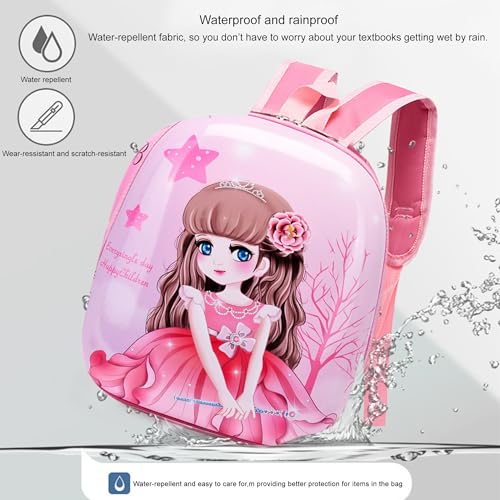 Image of BabyMoon Eggshell Multipurpose Kids Backpack | Children's School Bag for Boys & Girl's | Kids Travel Backpack | Princess Pink