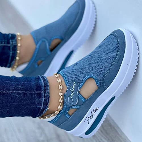 Femmes Chaussures D'été Toile Baskets Mode Respirant Femmes Baskets Casual Chaussures De Toile Découpes Dentelle Toile Creuse Respirant Plate-Forme Chaussures Plates Femme Baske Cover