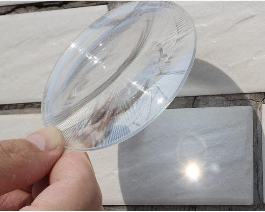 120mm Round Fresnel Lens for LED Spotlight, Projector, VR Glasses - 2mm Thick PMMA Optical Lens for Experiments and DIY Projects(80mm 50mm-01)
