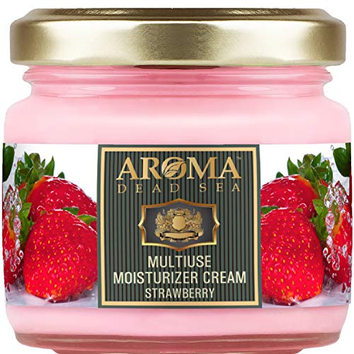 Aroma Multiuse Moisturizing Body Cream - Dry Skin Cream with Dead Sea Minerals - Skin Moisturizer for Body Face Hands Feet - Hydrating Hand Cream with Natural Fruit Extracts Oils Vitamins - 3.4 Fl Oz