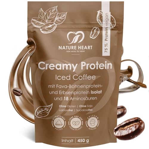 Nature Heart Creamy Protein Iced Coffee 450g Vegan Kaffee Geschmack