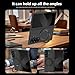 LHNUNP Magnetic for Samsung Galaxy Z Fold 7 Carbon Fiber Case with Stand, [Compatible with MagSafe] Aramid Fiber Twill 360° Rotation Kickstand Thin PC Shockproof Case, Black