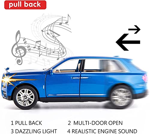 Image of 1:24 Alloy Die Casts & Toy Car Model with Sound /Light /Pull-Back Car Toys for Children Kids(Colour May Vary) (Rolls Royce Cullinan)